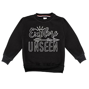 Kids Graphic Print Woolen Sweatshirts with Round