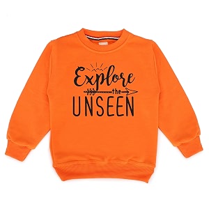 Kids Graphic Print Woolen Sweatshirts with Round