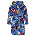 Kids Hooded Bathrobe Girls Soft Plush Hooded Flannel Pajamas Sleepwear Boys Spa Robe