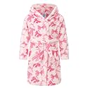 Kids Hooded Bathrobe Girls Soft Plush Hooded Flannel Pajamas Sleepwear Boys Spa Robe