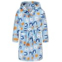 Kids Hooded Bathrobe Girls Soft Plush Hooded Flannel Pajamas Sleepwear Boys Spa Robe