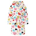 Kids Hooded Bathrobe Girls Soft Plush Hooded Flannel Pajamas Sleepwear Boys Spa Robe