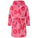 Kids Hooded Bathrobe Girls Soft Plush Hooded Flannel Pajamas Sleepwear Boys Spa Robe