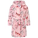 Kids Hooded Bathrobe Girls Soft Plush Hooded Flannel Pajamas Sleepwear Boys Spa Robe