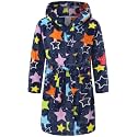 Kids Hooded Bathrobe Girls Soft Plush Hooded Flannel Pajamas Sleepwear Boys Spa Robe