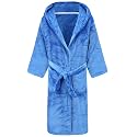 Kids Hooded Bathrobe Girls Soft Plush Hooded Flannel Pajamas Sleepwear Boys Spa Robe