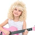 Kids Light Blonde Wig Girl Short 80s Blonde Curly Wig