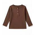 Kids Long Sleeve Henley Shirt Ribbed Cotton T-Shirt 2-7 Years