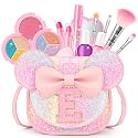 Kids Makeup Kit for Girl, 15Pcs Real Washable Make Up Set &amp; Purse Rainbow E