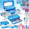 Kids Makeup Kit for Girl -Washable Princess Play Toy，Birthday Gift Age 4‑12
