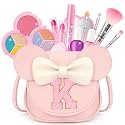 Kids Makeup Kit for Girls, 15 Pcs Real Washable Make Up Set &amp; Purse, Pink K