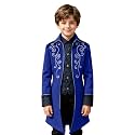 Kids Medieval Steampunk Jacket Boys Victorian Renaissance Tailcoat