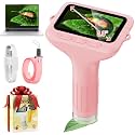 Kids Microscope, 1000X with 3.0" Large IPS Screen (Pink)