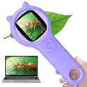 Kids Microscope Handheld Digital Microscope for Kids - 500X Portable Mini Pocket Magnifying Glass with Photo & Video Function, 2" IPS Screen,200w Pixel, Gifts for Aged 3 4 5 6 7 8 9 10
