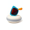Kids Modern Square Foldable Sunglasses for Boys and Girls with Protective Case