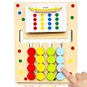 Wembley Kids Montessori Puzzle Game Learning Toy for Kids Age 3-8 Years Color and Pattern Matching Logic Brain Game Preschool Educational Activity Travel Toys for 4,5,6,7,8 Birthday Gift for Boy Girl