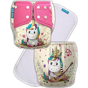 kids need leakage proof cloth diaper for babies 0 to 3 years high absorbent 1 reusable diaper cover 1 insert pad combo pack 5-18kg adjustable free size washable pocket cloth diapers for babies w3