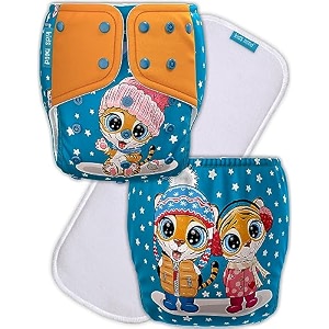 kids need side leakage proof cloth diapers for babies 0 to 3 years high absorbent 1 reusable diaper 1 insert combo pack bamboo cotton 5-18kg washable pocket diapers set freesize w1