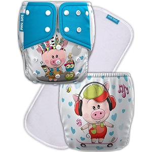 kids need leakage proof cloth diaper for babies 0 to 3 years high absorbent 1 reusable diaper cover 1 insert pad combo pack 5-18kg adjustable free size washable pocket cloth diapers for babies w6
