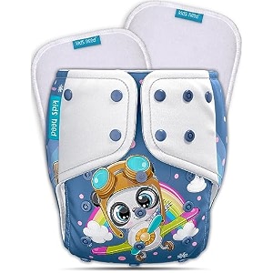 kids need leakage proof cloth diaper for babies 0 to 3 years high absorbent 1 reusable diaper cover 2 insert pad combo pack 5-18kg adjustable free size washable pocket cloth diapers for babies p55
