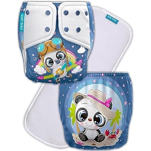 kids need leakage proof cloth diaper for babies 0 to 3 years high absorbent 1 reusable diaper cover 1 insert pad combo pack 5-18kg adjustable free size washable pocket cloth diapers for babies w5