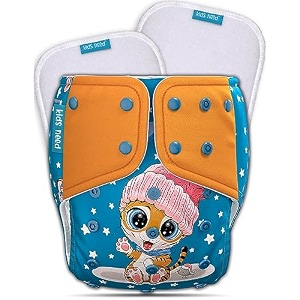kids need leakage proof cloth diaper for babies 0 to 3 years high absorbent 1 reusable diaper cover 2 insert pad combo pack 5-18kg adjustable free size washable pocket cloth diapers for babies p51