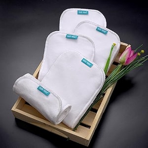 kids need high absorbent cloth diaper inserts only 5 pcs combo pack upgraded bamboo cotton insert pad for washable diapers reusable wet free booster pads dry feel soaker pad diaper liners - unisex