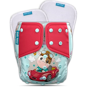 kids need leakage proof cloth diaper for babies 0 to 3 years high absorbent 1 reusable diaper cover 2 insert pad combo pack 5-18kg adjustable free size washable pocket cloth diapers for babies p54