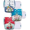 Kids Need Leakage Proof cloth diaper for babies 0 to 3 years High Absorbent 3 Reusable diaper cover 3 Insert pad combo Pack 5-18Kg Adjustable free size Washable Pocket cloth diapers for babies P32