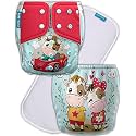 Kids Need Leakage Proof cloth diaper for babies 0 to 3 years High Absorbent 1 Reusable diaper cover 1 Insert pad combo Pack 5-18Kg Adjustable free size Washable Pocket cloth diapers for babies W4