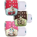 Kids Need Leakage Proof cloth diaper for babies 0 to 3 years High Absorbent 3 Reusable diaper cover 3 Insert pad combo Pack 5-18Kg Adjustable free size Washable Pocket cloth diapers for babies P34