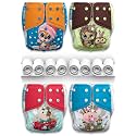 Kids Need Leakage Proof cloth diaper for babies 0 to 3 years High Absorbent 4 Reusable diaper cover 8 Insert pad combo Pack 5-18Kg Adjustable free size Washable Pocket cloth diapers for babies P91