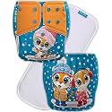 kids need side leakage proof cloth diapers for babies 0 to 3 years high absorbent 1 reusable diaper 1 insert combo pack Bamboo Cotton (5-18kg) washable pocket diapers set freesize W1