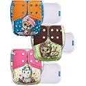 Kids Need Leakage Proof cloth diaper for babies 0 to 3 years High Absorbent 3 Reusable diaper cover 3 Insert pad combo Pack 5-18Kg Adjustable free size Washable Pocket cloth diapers for babies P31