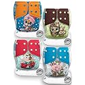 Kids Need Leakage Proof cloth diaper for babies 0 to 3 years High Absorbent 4 Reusable diaper cover 4 Insert pad combo Pack 5-18Kg Adjustable free size Washable Pocket cloth diapers for babies P41