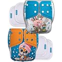 Kids Need Leakage Proof cloth diaper for babies 0 to 3 years High Absorbent 2 Reusable diaper cover 4 Insert pad combo Pack 5-18Kg Adjustable free size Washable Pocket cloth diapers for babies P68