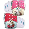 Kids Need Leakage Proof cloth diaper for babies 0 to 3 years High Absorbent 2 Reusable diaper cover 4 Insert pad combo Pack 5-18Kg Adjustable free size Washable Pocket cloth diapers for babies P73