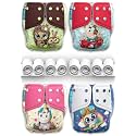 Kids Need Leakage Proof cloth diaper for babies 0 to 3 years High Absorbent 4 Reusable diaper cover 8 Insert pad combo Pack 5-18Kg Adjustable free size Washable Pocket cloth diapers for babies P92