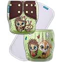 Kids Need Leakage Proof cloth diaper for babies 0 to 3 years High Absorbent 1 Reusable diaper cover 1 Insert pad combo Pack 5-18Kg Adjustable free size Washable Pocket cloth diapers for babies W2