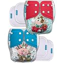 Kids Need Leakage Proof cloth diaper for babies 0 to 3 years High Absorbent 2 Reusable diaper cover 4 Insert pad combo Pack 5-18Kg Adjustable free size Washable Pocket cloth diapers for babies P66