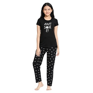Kids Night Suit for Girls - Cotton