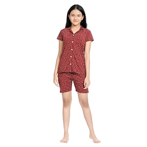 Kids Night Suit for Girls - Cotton