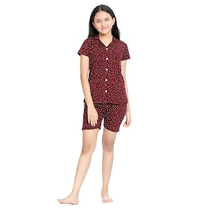 Kids Night Suit for Girls - Cotton