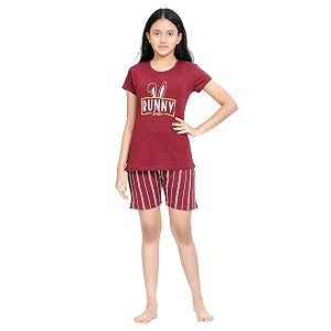Kids Night Suit for Girls - Cotton