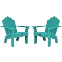 Kids Outdoor Chair, Kids Adirondack Chairs Set of 2, Toddler Outdoor Chair