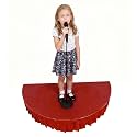 Kids Performance Stage Platform, Semi Circle Riser with Skirting, Portable Concert Step for Entertainment Speech