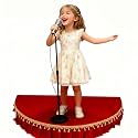 Kids Performance Stage Platform, Semi Circle Riser with Skirting, Portable Concert Step for Entertainment Speech