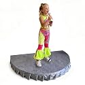 Kids Performance Stage Platform, Semi Circle Riser with Skirting, Portable Concert Step for Entertainment Speech