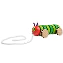 Kids Preferred World of Eric Carle The Very Hungry Caterpillar Wooden Pull Toy Classic Pull Toy Shaped Like The Very Hungry Caterpillar for Toddlers and Kids