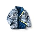 Kids Printed Fleece Jacket Sherpa Lined Lightweight Zip